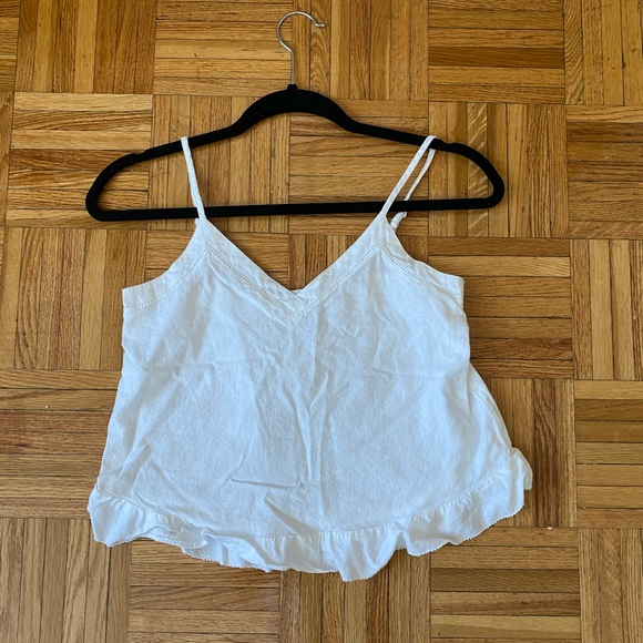 Aerie flowy white tank-top (adjustable straps) - Picture 1 of 3